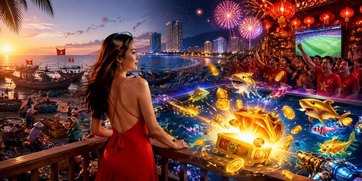 Người dùng tại Mũi Né trải nghiệm cá cược casino trực tuyến trên bãi biển với điện thoại
