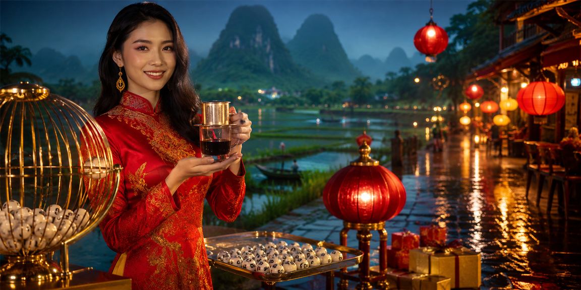 Người chơi nghiên cứu dữ liệu phân tích xổ số và cược tại quán cà phê Ninh Bình